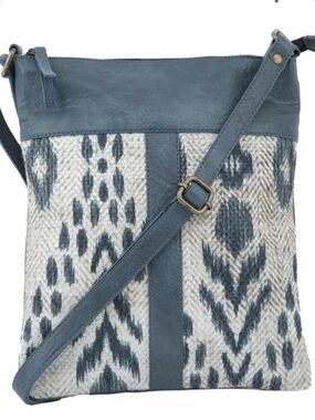 Mona B Vintage Y2K Nile Up-Cycled Durrie Canvas Crossbody